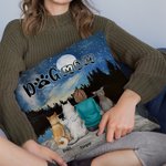 Personalized Enjoy The Starry Sky Together with Dogs Throw Pillow Cover Birthday Christmas Gift for Dog Lovers