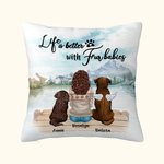 Gepersonaliseerde Life Is Better With Fur Baby Overtrek Verjaardag Kerstcadeau voor hondenliefhebbers