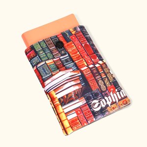 Funda protectora para libros personalizada hecha a mano con bolsillo y nombre Regalo de Navidad Regalo de vuelta al cole para los amantes de los libro