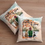 Personalized Forever In My Heart Throw Pillow Cover Birthday Remembrance Gift for Dog Lovers