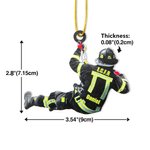 Adorno de bombero acrílico personalizado de doble cara Árbol de Navidad Decoración del hogar del coche Cumpleaños Vacaciones Regalo creativo para el b