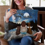 Personalizado Disfrutar del cielo estrellado junto con los bebés de peluche Throw Funda de almohada Cumpleaños Regalo de Navidad para los amantes del 