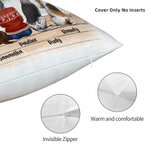 Personalizado Disfrutar del paisaje natural junto con los bebés de peluche Throw Funda de almohada Cumpleaños Regalo de Navidad para los amantes del p