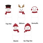 Personalizzato Natale pupazzo di neve calza invernale fiocco di neve appeso ornamento camino albero decorazione regalo di Natale per la famiglia bambi