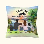 Personalizzato Camping Family Throw Pillow Cover Sunrise Camping Partners For Life Regalo di San Valentino Regalo di Natale