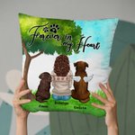 Personalized Forever In My Heart Throw Pillow Cover Birthday Gift for Dog Lovers Owners