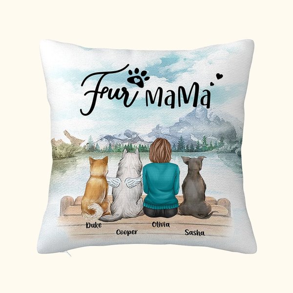 Gepersonaliseerd Geniet Samen Van Het Natuurlijke Landschap Met Pelsbaby's Werpkussenhoes Verjaardag Kerstcadeau voor Hondenliefhebbers