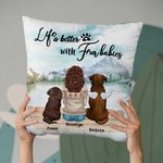 Gepersonaliseerde Life Is Better With Fur Baby Overtrek Verjaardag Kerstcadeau voor hondenliefhebbers