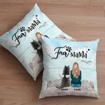 Personalized Enjoying Seaside Scenery with Furry Babies Throw Pillow Cover Birthday Christmas Gift for Dog Lovers
