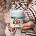 Personalized Dog Mom/Dad White and Color Inside Ceramic Mug with Name 11 oz and 15 oz Gift for Dog Lovers