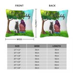 Funda de cojín personalizada Life Is Better With Fur Baby Birthday Christmas Gift for Dog Lovers