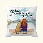 Personalized Forever In My Heart Landscape Throw Pillow Cover Birthday Anniversary Gift for Pet Owner
