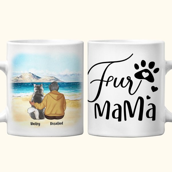 Mug en céramique blanc et couleur 11oz et 15oz avec nom Cadeau pour les amoureux des chiens