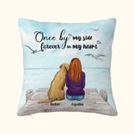 Personalized My Dog Forever In My Heart Throw Pillow Cover Birthday Christmas Gift for Dog Owners