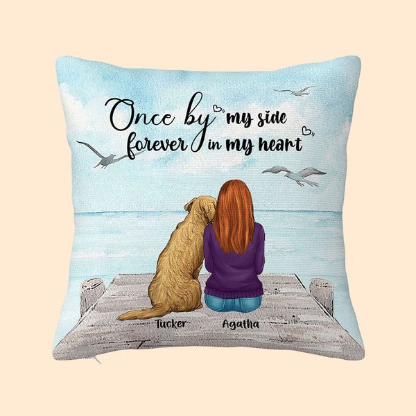 Personalisierte My Dog Forever In My Heart Throw Pillow Cover Geburtstag Weihnachtsgeschenk für Hundebesitzer