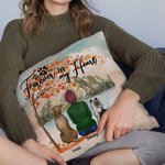 Personalized Forever In My Heart Throw Pillow Cover Birthday Remembrance Gift for Dog Lovers