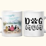 Personalized Dog Mom Dad White and Color Inside 11oz 15oz Ceramic Mug with Name Gift for Dog Lovers