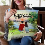 Personalizzato famiglia Camping Throw Pillow Cover Let's Go Camping regalo di compleanno regalo di San Valentino per il soggiorno