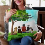 Personalized Once By My Side Forever In My Heart Throw Pillow Cover Birthday Christmas Gift for Dog Lover Owner