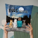 Personalized Enjoy The Starry Sky Together with Dogs Throw Pillow Cover Birthday Christmas Gift for Dog Lovers