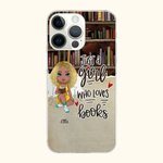 Spersonalizowane etui na telefon komórkowy Just A Girl Who Loves Books z imieniem Urodziny Boże Narodzenie Czytanie Prezent dla siostry Przyjaciółka Miłośniczka książek