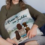 Gepersonaliseerde Life Is Better With Fur Baby Overtrek Verjaardag Kerstcadeau voor hondenliefhebbers