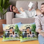 Personalizzato Camping Family Throw Pillow Cover Sunrise Camping Partners For Life Regalo di San Valentino Regalo di Natale