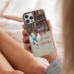 Spersonalizowane etui na telefon komórkowy Just A Girl Who Loves Books z imieniem Urodziny Boże Narodzenie Czytanie Prezent dla siostry Przyjaciółka Miłośniczka książek