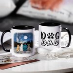 Spersonalizowany kubek ceramiczny z imieniem Pies Mama Tata Biały i kolorowy kubek ceramiczny z imieniem 11oz 15oz Prezent urodzinowy dla miłośników psów