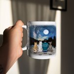 Spersonalizowany kubek ceramiczny z imieniem Pies Mama Tata Biały i kolorowy kubek ceramiczny z imieniem 11oz 15oz Prezent urodzinowy dla miłośników psów