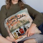 Personalized Life Is Better With Fur Baby Maple Leaves Throw Pillow Cover Birthday Gift for Dog Lovers