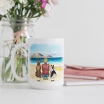 Personalized Dog Mom/Dad White and Color Inside Ceramic Mug with Name 11 oz and 15 oz Gift for Dog Lovers