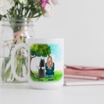 Personalized Dog Mom Dad White and Color Inside Ceramic Mug with Name 11oz and 15oz Gift for Dog Lovers