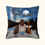 Personalizado Disfrutar del cielo estrellado junto con los bebés de peluche Throw Funda de almohada Cumpleaños Regalo de Navidad para los amantes del 