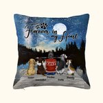 Funda de cojín personalizada Forever In My Heart Regalo de cumpleaños y Navidad para los amantes de los perros