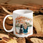 Personalised Life Is Better with a Dog/Dogs White and Colour Inside Ceramic Mug with Name 11oz 15oz Birthday Gift for Dog Lovers