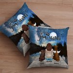 Personalizado Disfrutar del cielo estrellado junto con los bebés de peluche Throw Funda de almohada Cumpleaños Regalo de Navidad para los amantes del 