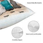 Personalizzato Godetevi lo scenario naturale insieme ai bambini di pelliccia con copertura del cuscino di lancio Regalo di Natale di compleanno per gl