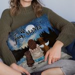 Personalizado Disfrutar del cielo estrellado junto con los bebés de peluche Throw Funda de almohada Cumpleaños Regalo de Navidad para los amantes del 