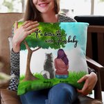 Funda de cojín personalizada Life Is Better With Fur Baby Birthday Christmas Gift for Dog Lovers