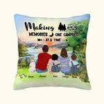 Personalizzato famiglia Camping Throw Pillow Cover Sunrise Making Memories One Campsite At A Time regalo di compleanno anniversario