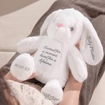 Personlig söt kanin mjuk plyschleksak i kärleksfullt minne av ängel baby tröstdocka baby spädbarn förlust minnesmärke missfall minnesgåva