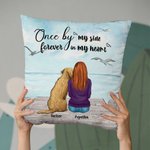 Personalized My Dog Forever In My Heart Throw Pillow Cover Birthday Christmas Gift for Dog Owners