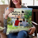 Personalizzato famiglia Camping Throw Pillow Cover Sunrise Making Memories One Campsite At A Time regalo di compleanno anniversario