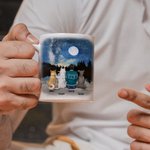 Spersonalizowany kubek ceramiczny z imieniem Pies Mama Tata Biały i kolorowy kubek ceramiczny z imieniem 11oz 15oz Prezent urodzinowy dla miłośników psów