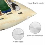 Personalized Walking On A Golden Sandy Beach with My Beloved Dog Throw Pillow Cover Birthday Gift for Dog Lover Owner