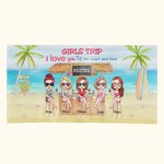 Serviette de plage personnalisée I Love You To The Beach And Back Cadeaux d'anniversaire pour les amis