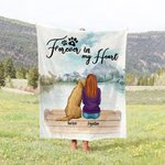 Personalized Forever In My Heart Super Soft Blanket Home Essentials Birthday Gift for Dog Lovers