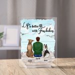 Placca acrilica personalizzata con i bambini di pelliccia Decorazione per la casa Regalo di Natale di compleanno per il proprietario dell'animale dome