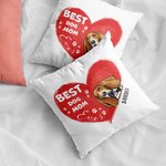 Personalizado mejor perro mamá mascota diseño de la forma del corazón Funda de almohada regalo de cumpleaños para el dueño de mascota amante Sofá Deco